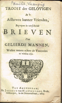 Brief Arnoldus Geesteranus aan Lysbet Philips de Bisschop